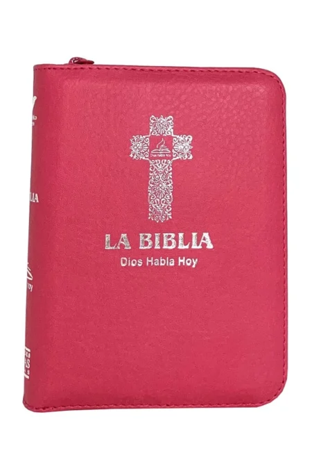 Biblia Dios Habla Hoy - pequeña con zipper color rosa