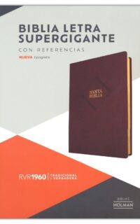 Santa Biblia - Letra Supergigante - RVR60 - Marrón, piel fabricada y índice - Con referencias